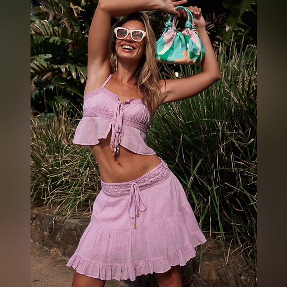 NWT Free People Zaria Set in Lilac.